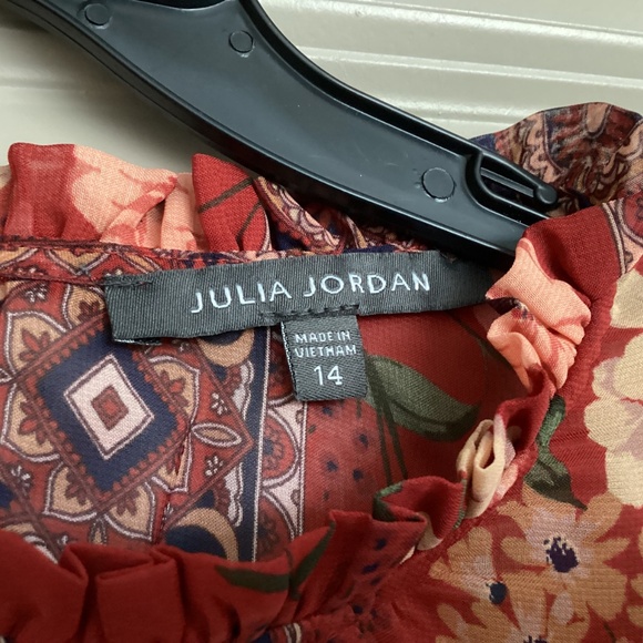 Julia Jordan High Neck Tie Belt Long Sleeve Dress, size 14 - Picture 7 of 13